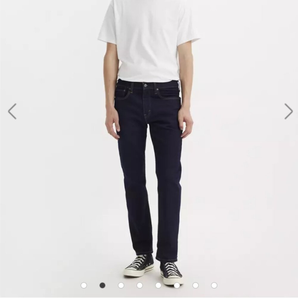 Levi's Premium Jeans Men's 32x30 Blue Lot 502 Slim Taper Fit Waterless Dark Wash